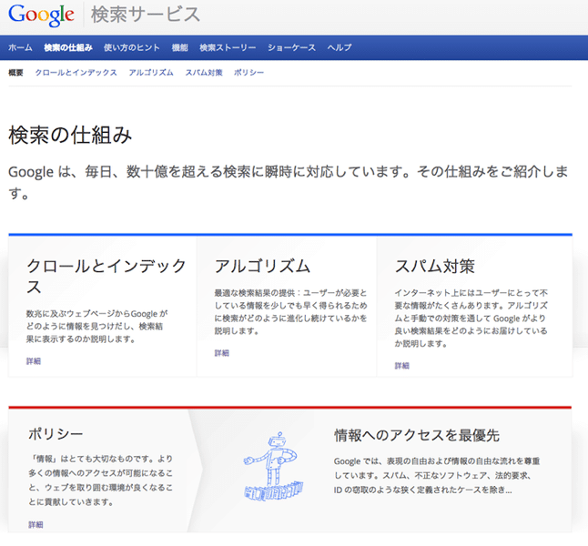 Google検索のSEOを学ぶなら最初に読むべきWEBページ「検索の仕組み」