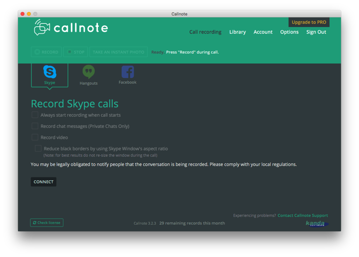 Callnoteで録音