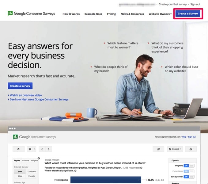 Google Consumer Surveysの使い方
