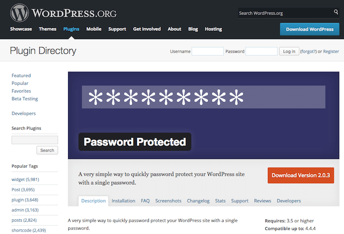 Password Protected