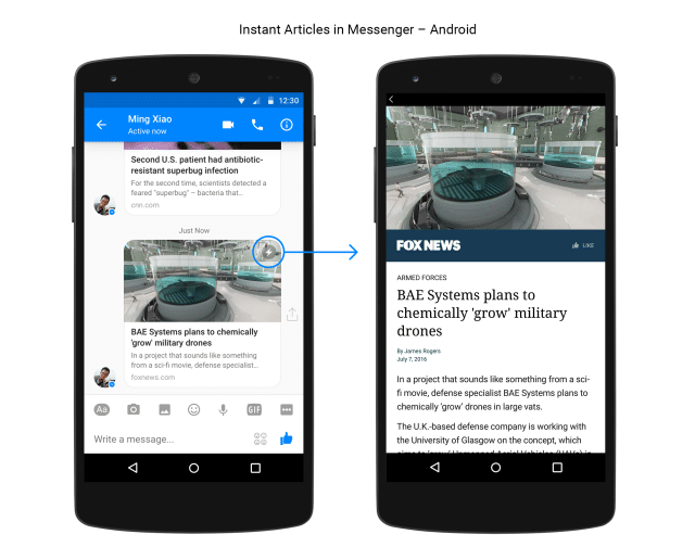 出典元：Introducing Instant Articles in Messenger | Facebook Media