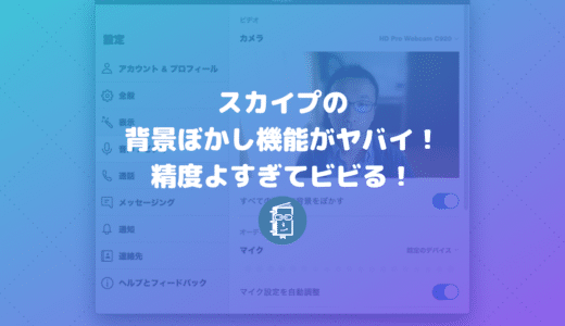 Skypeのビデオ通話で背景をぼかす機能が凄かった！精度よすぎ！
