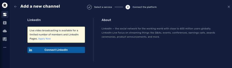 RestreamとLinkedinを連携する